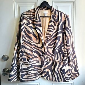 Chico's Zebra Animal Print Blazer
